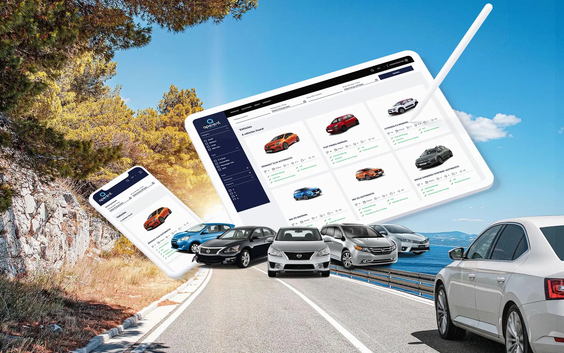 Website Aperent. Νησιωτική ενοικίαση με άμεσες κρατήσεις.